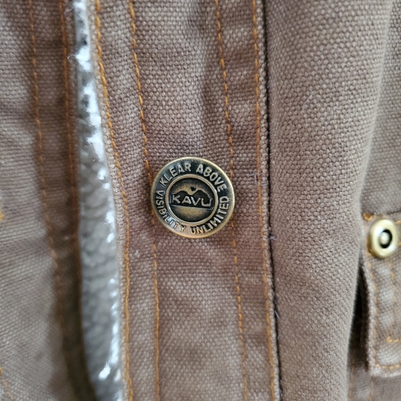 Brown Fleece Denim Jacket - Picture 4 of 5
